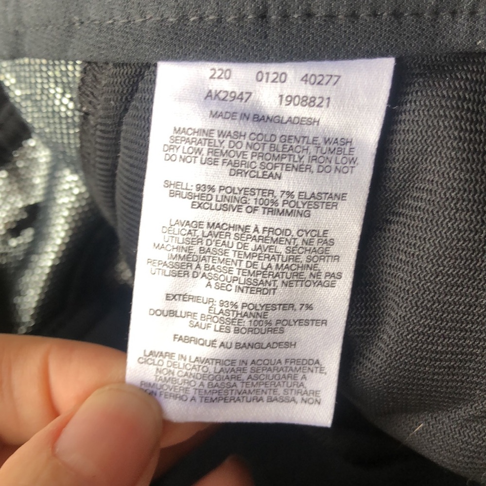 COLUMBIA Black Insulated Pants with White Zippers - Picture 9 of 9